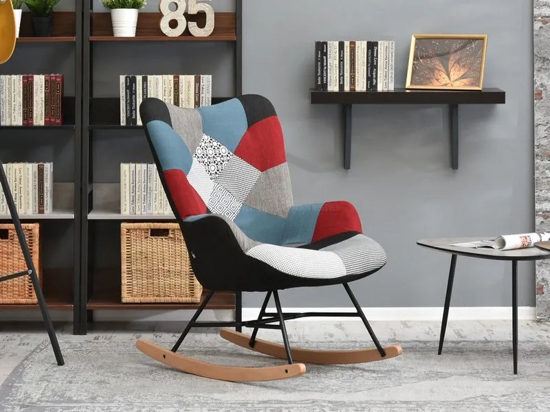 Fotel Sibyla (patchwork + fehér bükk). 1110388