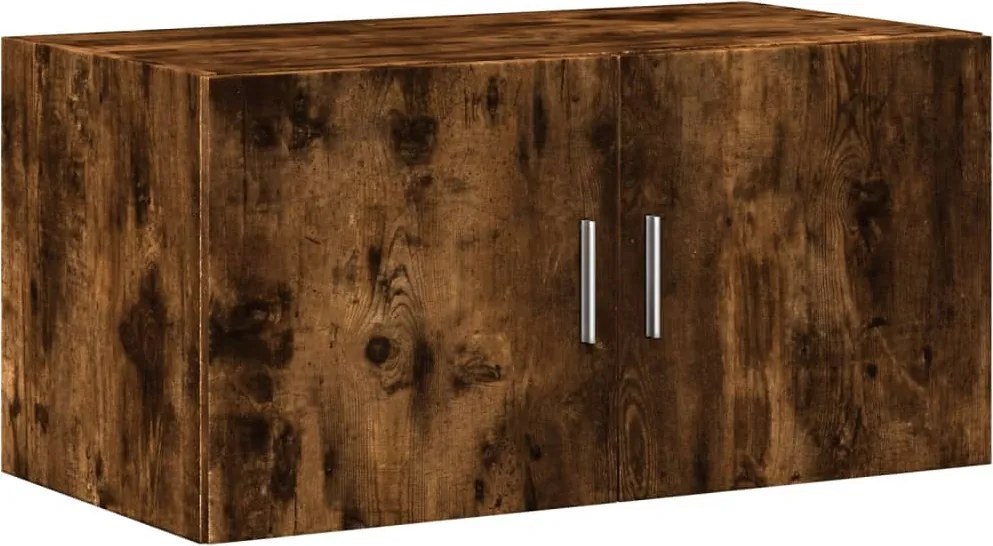 vidaXL füstös tölgy színű szerelt fa faliszekrény 80 x 42,5 x 40 cm