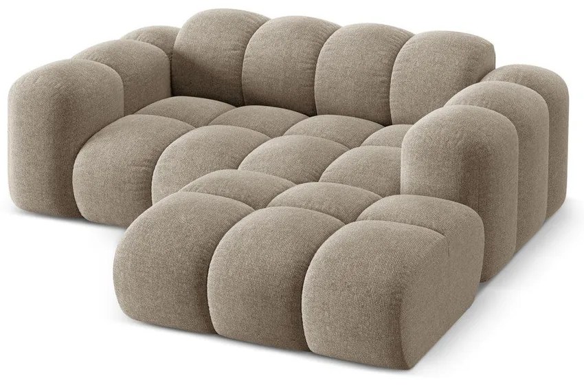 Világosbarna zsenília sarokkanapé (jobb oldali-heverő résszel) Treno – Cosmopolitan Design