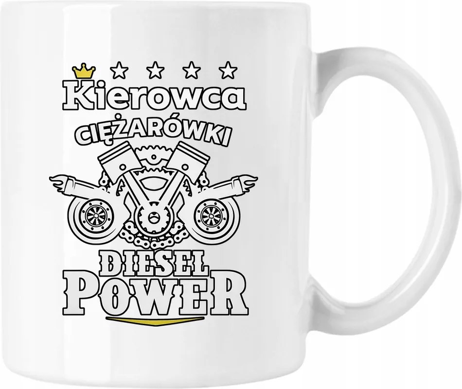 Bögre Teljesítmény Dízel Trucker Sofőr Fehér 330ml