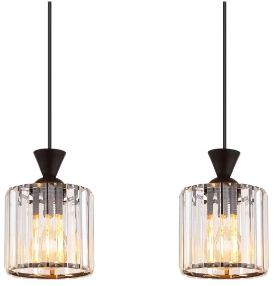 Globo 15742-4 - Csillár zsinóron JORDANA 4xE27/60W/230V fekete