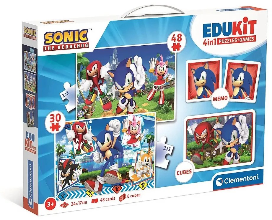 Sonic a sündisznó Characters 4 az 1-ben játékgyűjtemény Clementoni