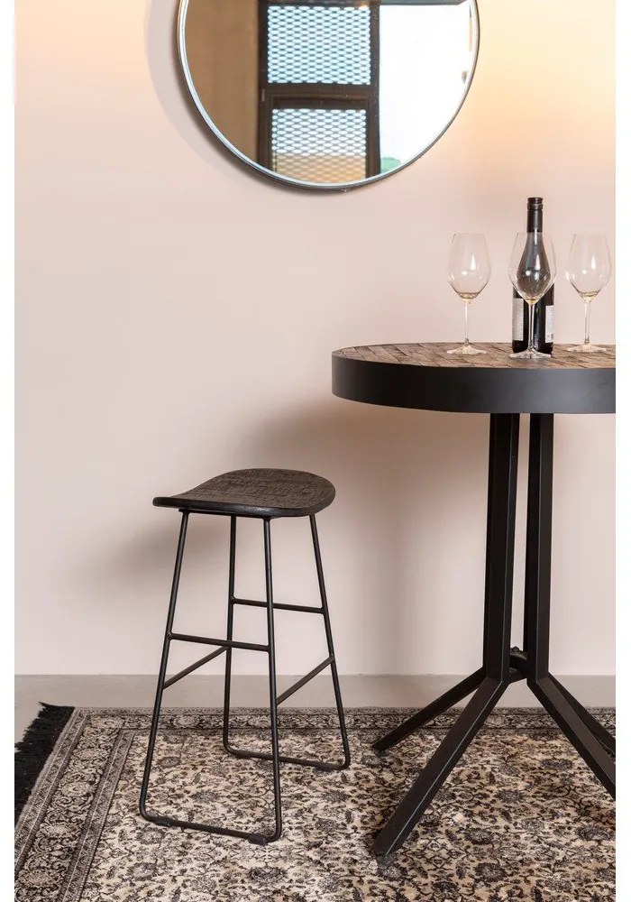 Fekete bárszék szett 2 db-os (ülésmagasság 62 cm) Tangle – White Label