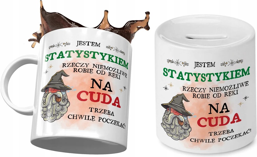 Statisztikus Bögre Ajándék persely szett fényképes nyomtatással