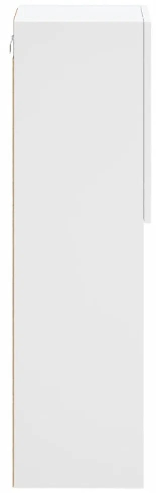 fehér TV-szekrény LED-lámpákkal 30,5 x 30 x 102 cm