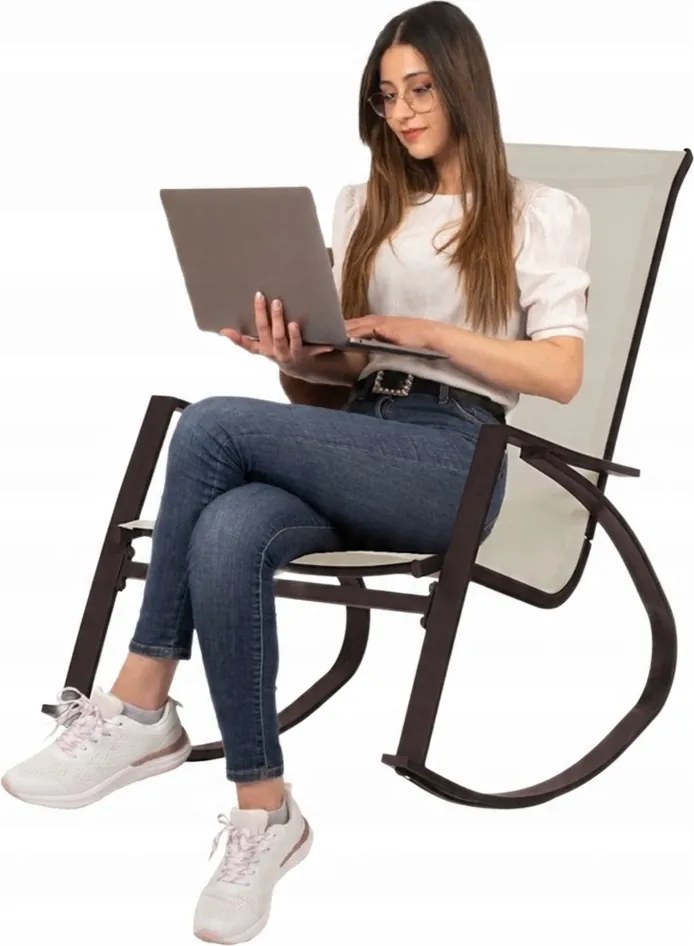 Kerti Hintaszék Teraszra Erkélyre Barna 60x104x95 CM