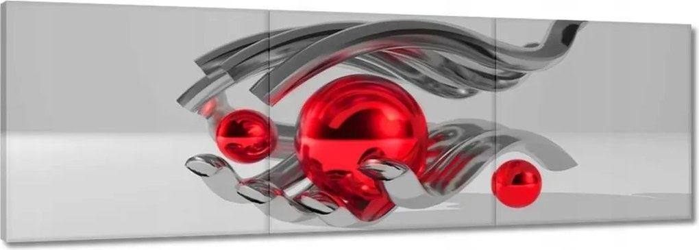 Vászonkép 120x40 Piros gömbök a kézben