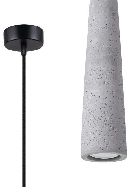 Sollux SL.1347 - Csillár zsinóron ELECTRA 1xGU10/10W/230V beton/szürke