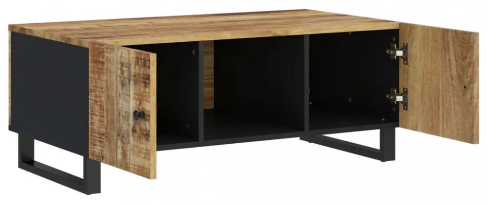 vidaXL tömör mangófa és szerelt fa dohányzóasztal 100 x 54 x 40 cm