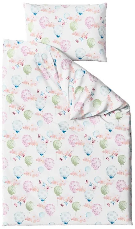 Krepp ágyneműhuzat kiságyba Renforcé BALUNEA fehér Ágyneműhuzat mérete: 45 x 65 cm | 90 x 140 cm