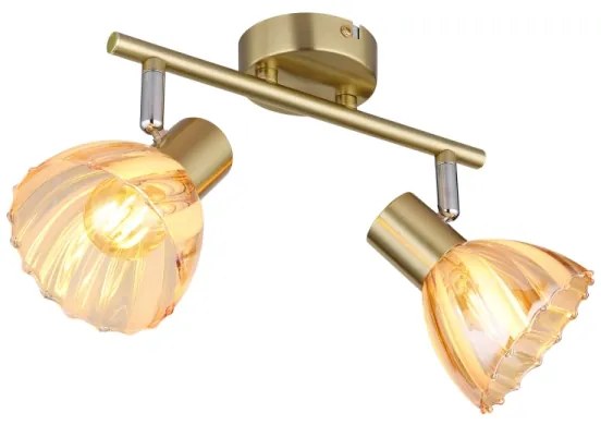 Globo 54315M-2 - Spotlámpa ZACHERY 2xE14/40W/230V arany