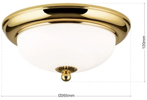 Orion - Mennyezeti lámpatest EMPIRA 2xE14/40W/230V Ø 26,5 cm arany