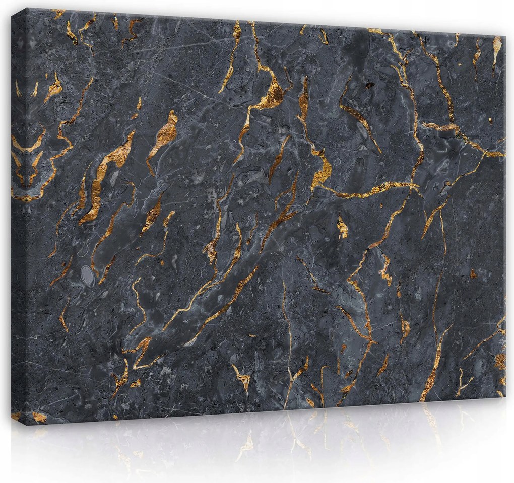 Vászonkép 100x75 Márvány arany textúra absztrakt luxus elegancia modern