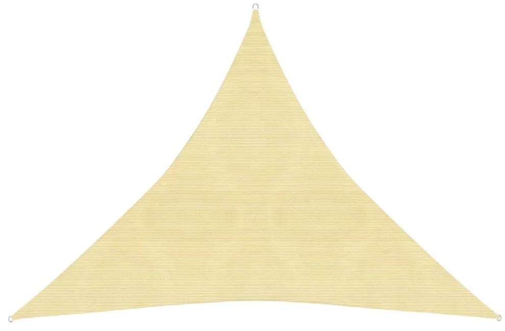 HDPE háromszögű napvitorla 5x5x5 m bézs