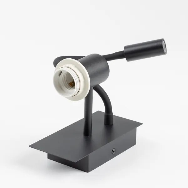 Brilagi - LED Fali lámpa NUBILA 1xE27/25W/230V + LED/3W fekete/fehér