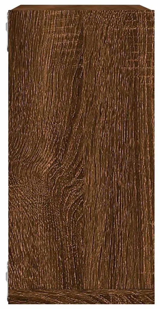 4 db barna tölgy színű fali kockapolc 30 x 15 x 30 cm