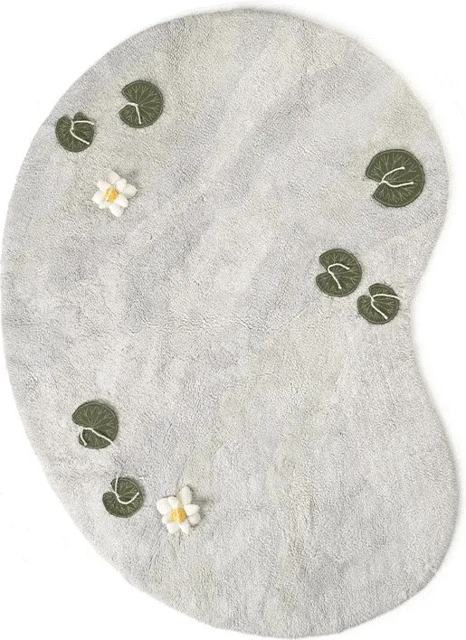 Világosszürke pamut gyerek játszószőnyeg 130x170 cm Swan Lake – Lorena Canals