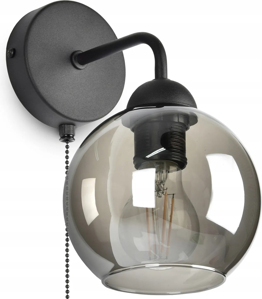 Üveg fali lámpa Gömb kapcsolóval