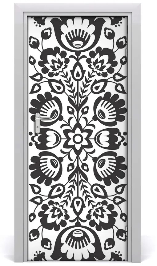 Poszter tapéta ajtóra népi motívum 85x205 cm