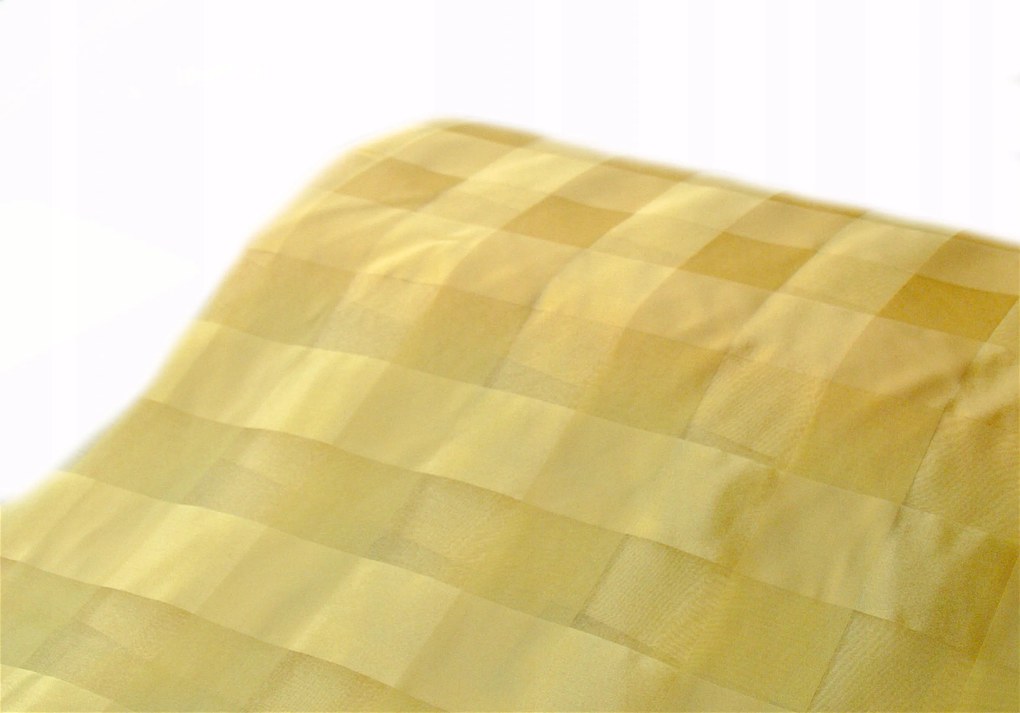 Függöny 300cm sárga kockás mintával