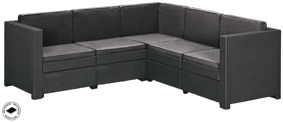 KETER PROVENCE polyrattan kerti sarokkanapé - grafit (Méret:)