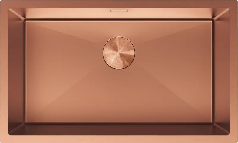 Mexen Trixo egykamrás rozsdamentes acél mosogató 750 x 440 mm, réz - 6415751000-65