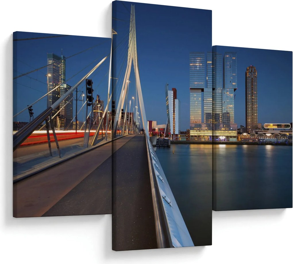 Kép - Alkonyat Rotterdamban, Hollandia (90x60 cm)