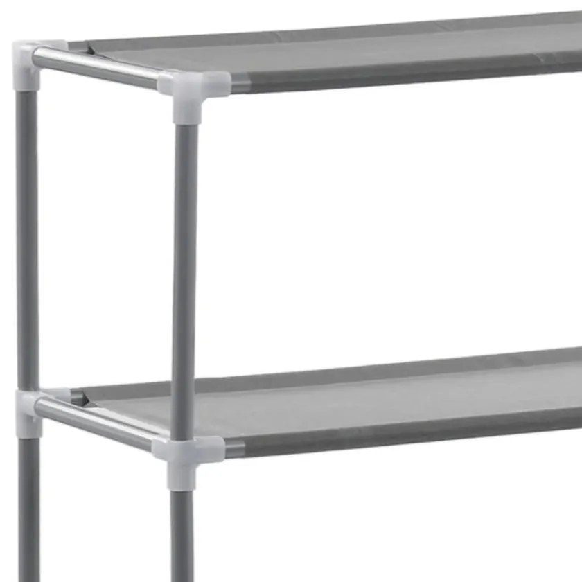 3-szintes ezüstszínű alumínium tárolóállvány 69 x 28 x 169 cm