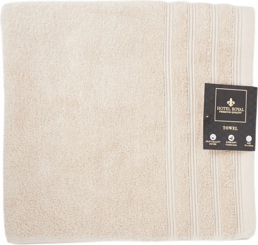 Pamut fürdőlepedő 550 g/m2 70x140 cm bézs