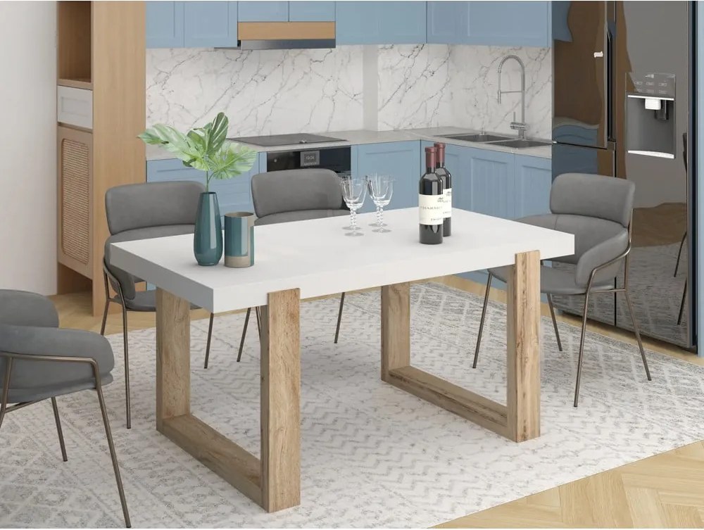 Fehér étkezőasztal 90x160 cm Solid – Støraa