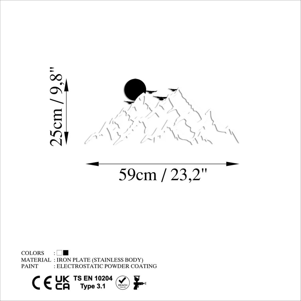 Full fém fali dekoráció, 59×25 cm – TR891TNL3194
