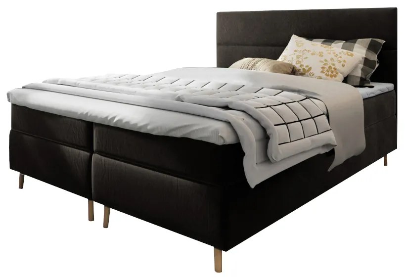 LANTA kárpitozott boxspring ágy, 160x200,  kronos 07