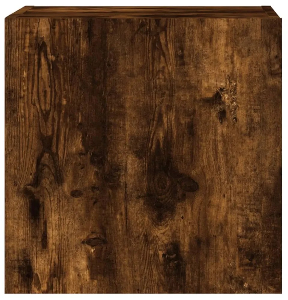 füstös tölgy színű szerelt fa fali TV-szekrény 40,5x30x40 cm