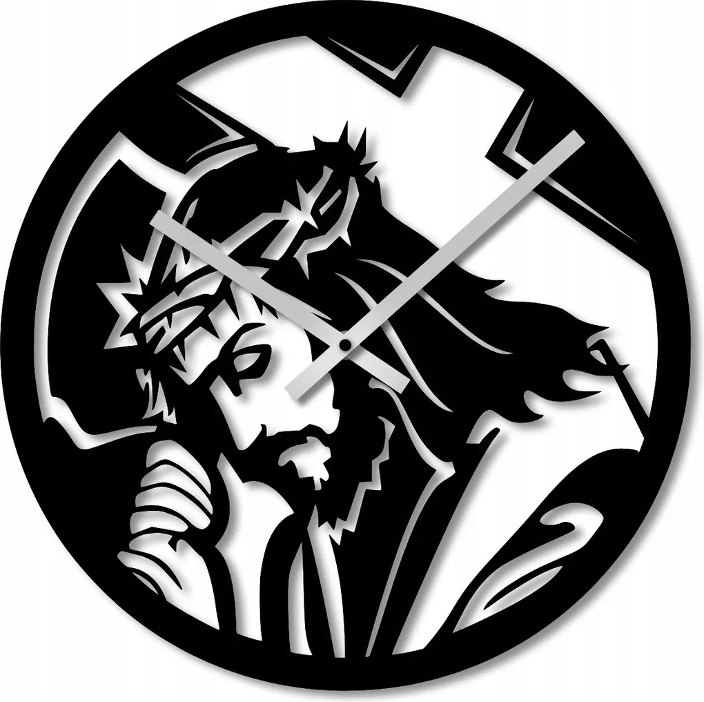 Falióra 60 cm Falióra Óra Fekete Jézus Vallásos