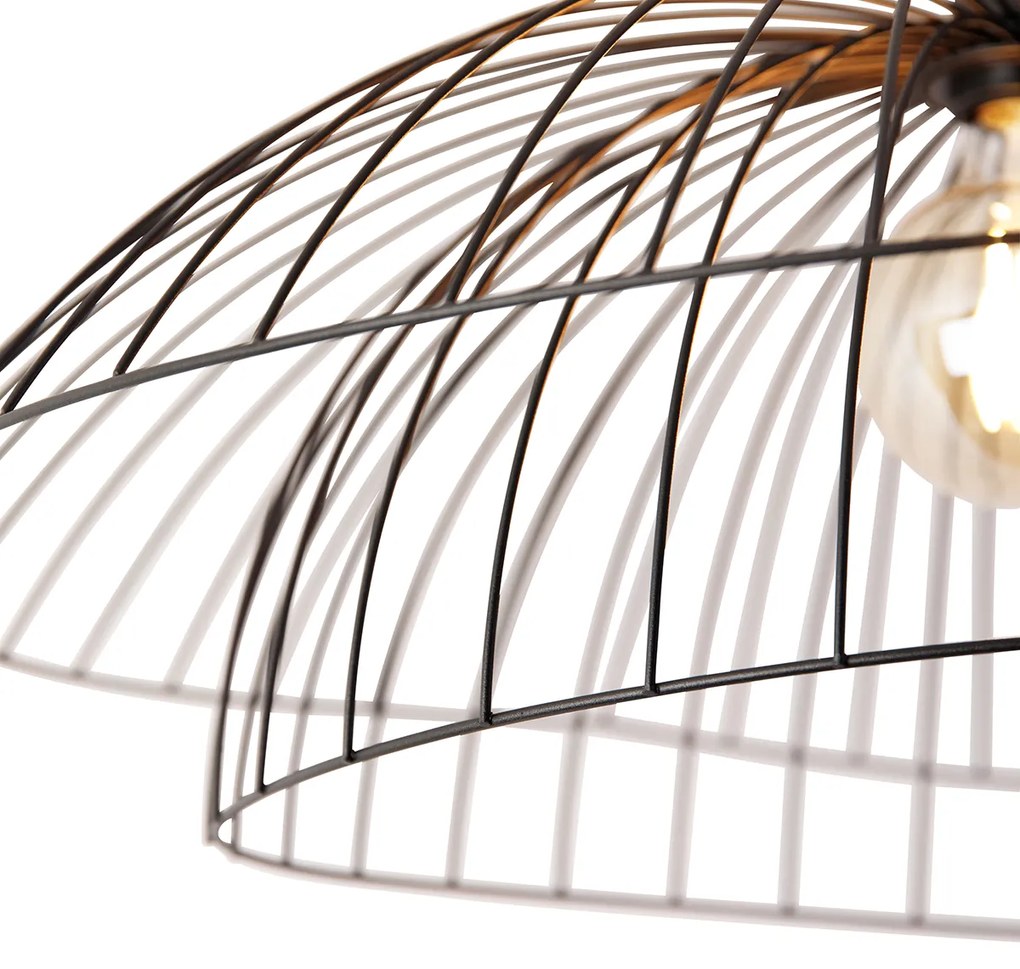 Okos mennyezeti lámpa fekete 60 cm WiFi-vel G95 - Pua