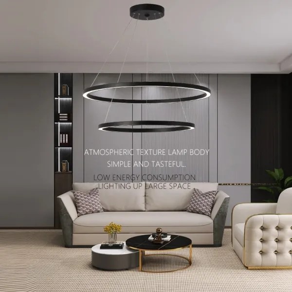 Immax NEO 07158-B80-60 - LED Dimmelhető csillár FINO LED/93W/230V Tuya fekete + távirányító