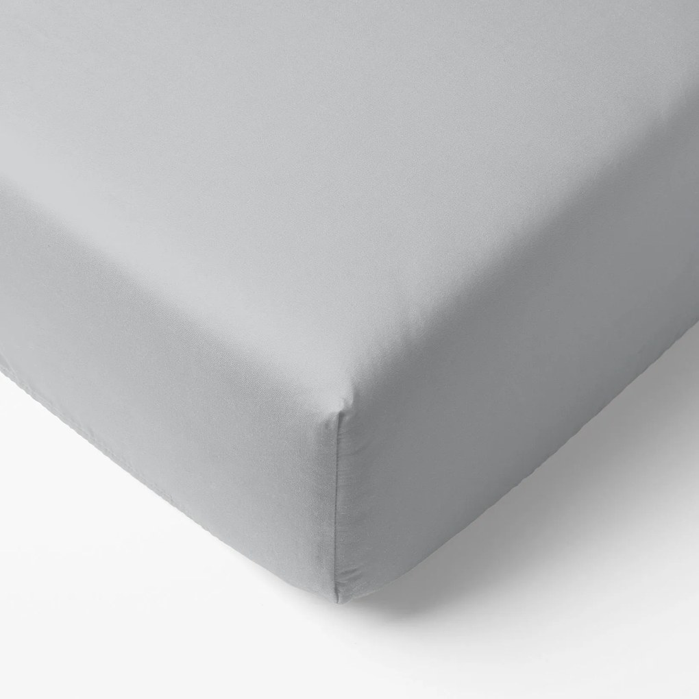 Goldea körgumis pamut lepedő - szürke 80 x 200 cm