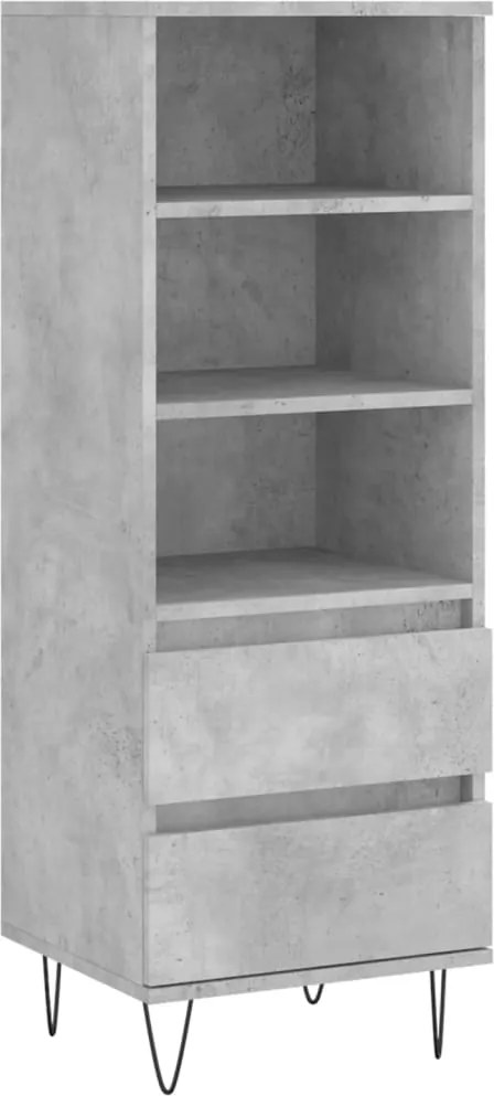 vidaXL betonszürke szerelt fa magasszekrény 40 x 36 x 110 cm