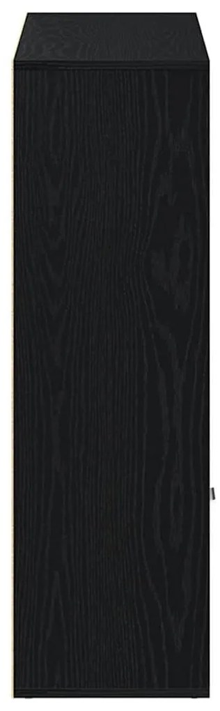 fekete tölgy színű szerelt fa könyvszekrény 98x29x97,5 cm