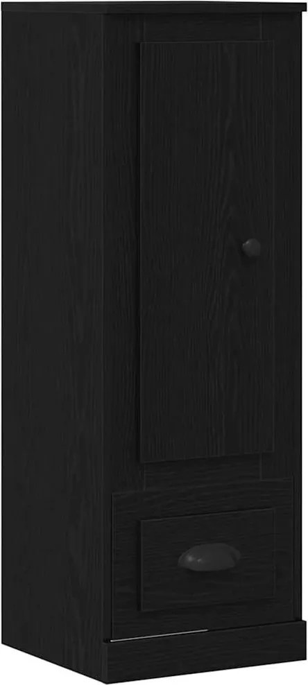 vidaXL Magasfiú fiókkal Fekete tölgy 36 x 35.5 x 103.5 cm Faanyag