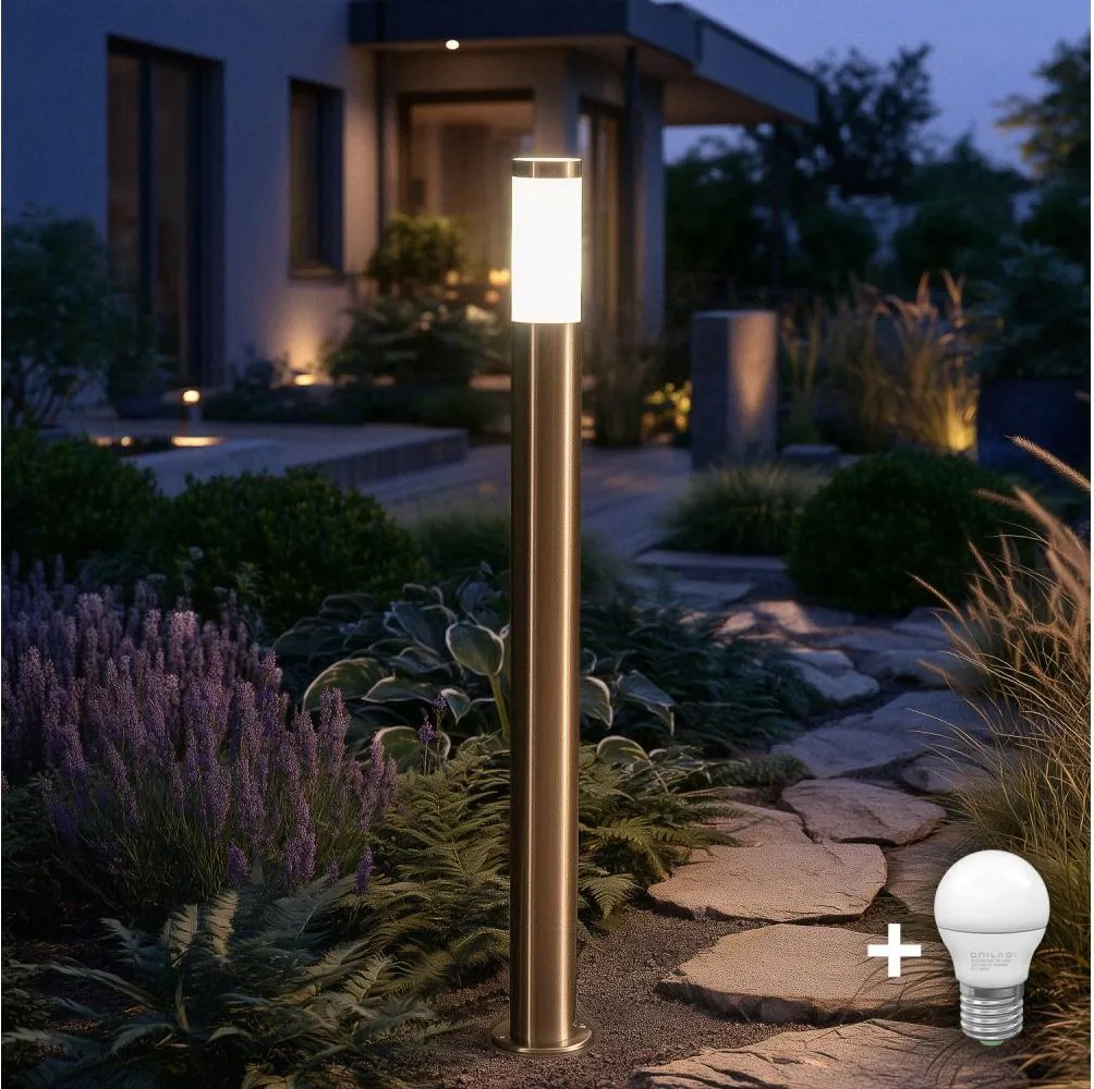 BRILAGI - LED kültéri lámpa ELIA 1xE27/7W/230V 4000K IP44 100 cm króm