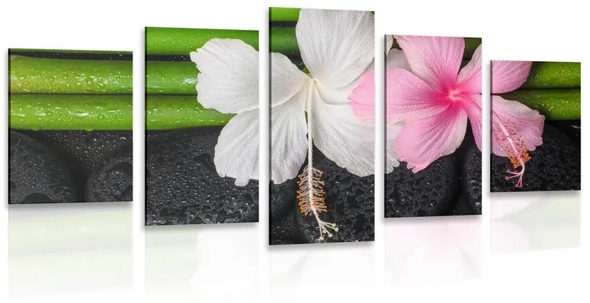 5-dielny kép wellness csendélet
