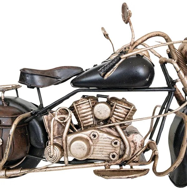 Motor modell - Vintage dekoráció - Fekete - 27 cm