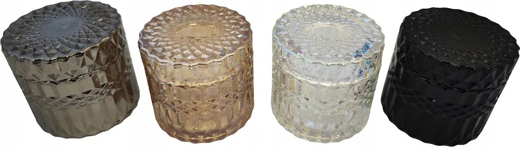 Elegáns Kristály Befőttesüveg Ékszertartó Fedéllel Cukortartó 1 darab