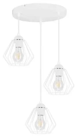 Csillár zsinóron CEED 3xE27/60W/230V fehér