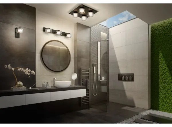 Ledvance - ORBIS FLAME LED fürdőszobai fali lámpa 5,5W 230V IP44 fekete