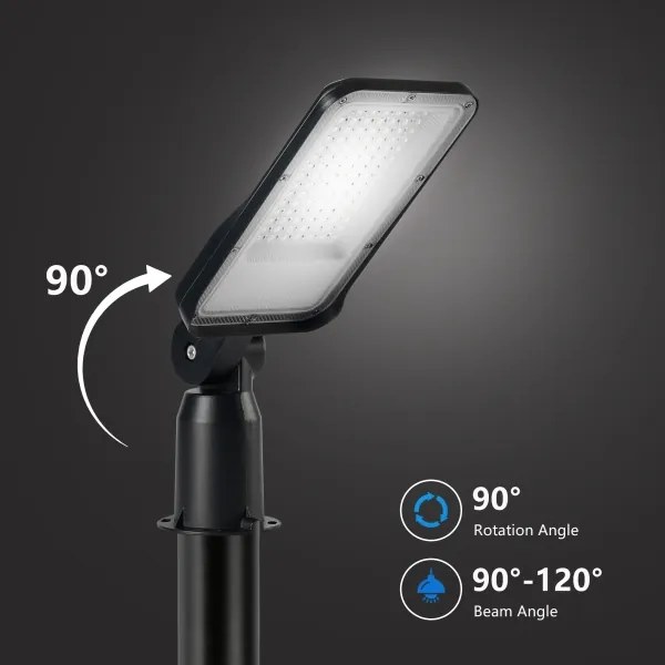 Brilagi -LED kültéri lámpa oszloppal és kl. 3 m URBANLIGHT LED/50W/230V fekete IP65