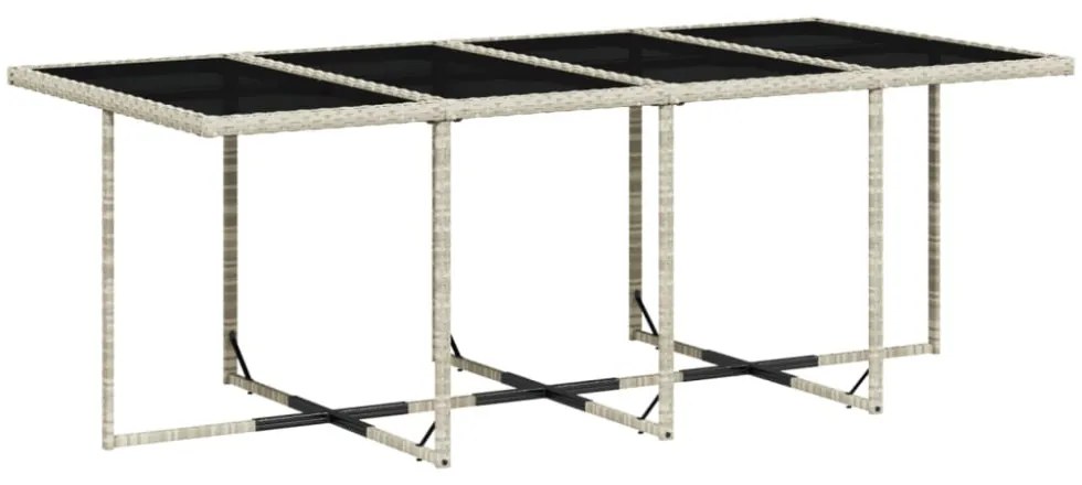 13 részes szürke polyrattan kerti étkezőgarnitúra párnákkal