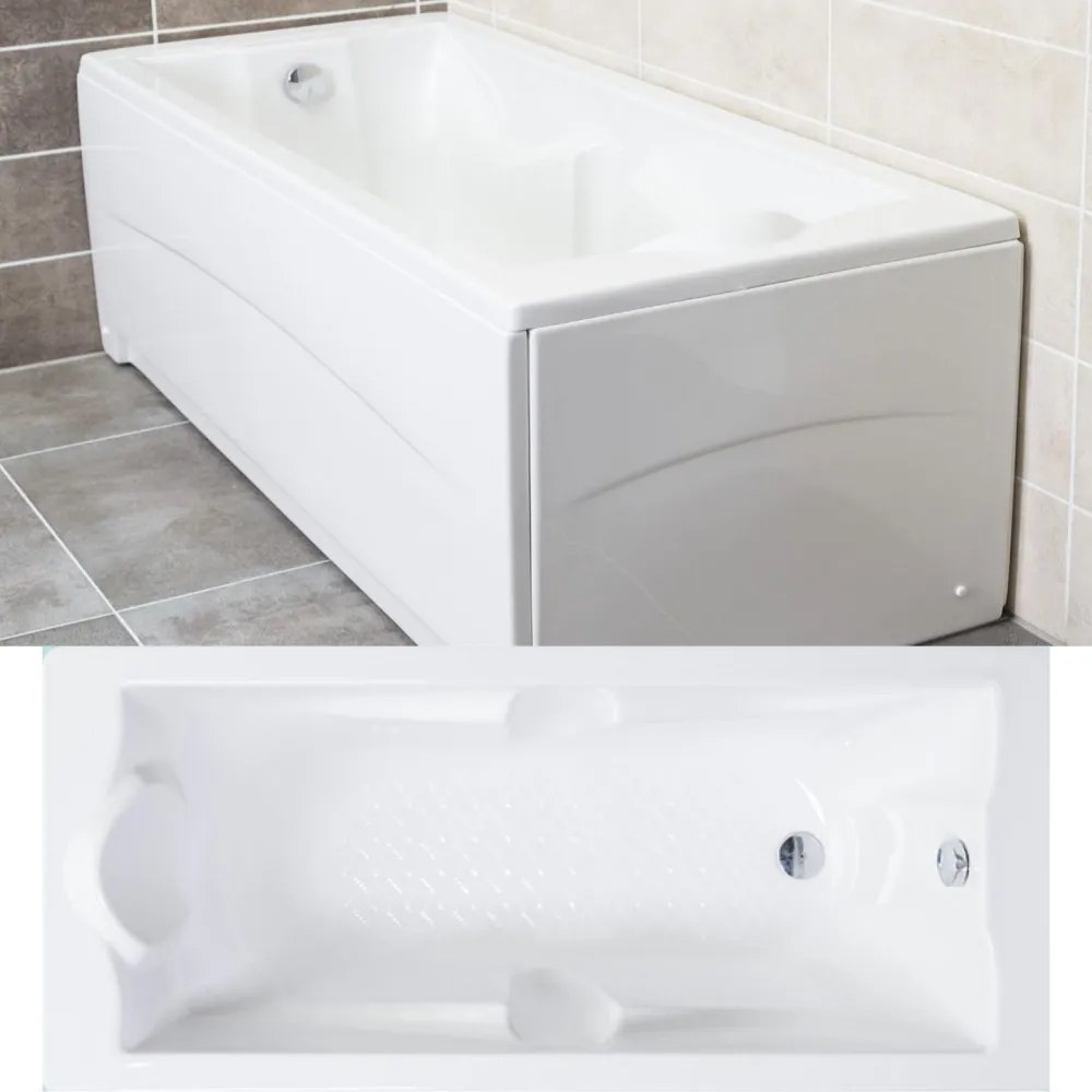 Favorit LINEA szaniter akril kád - előlappal - oldallappal- állvánnyal - 160 x 70 cm