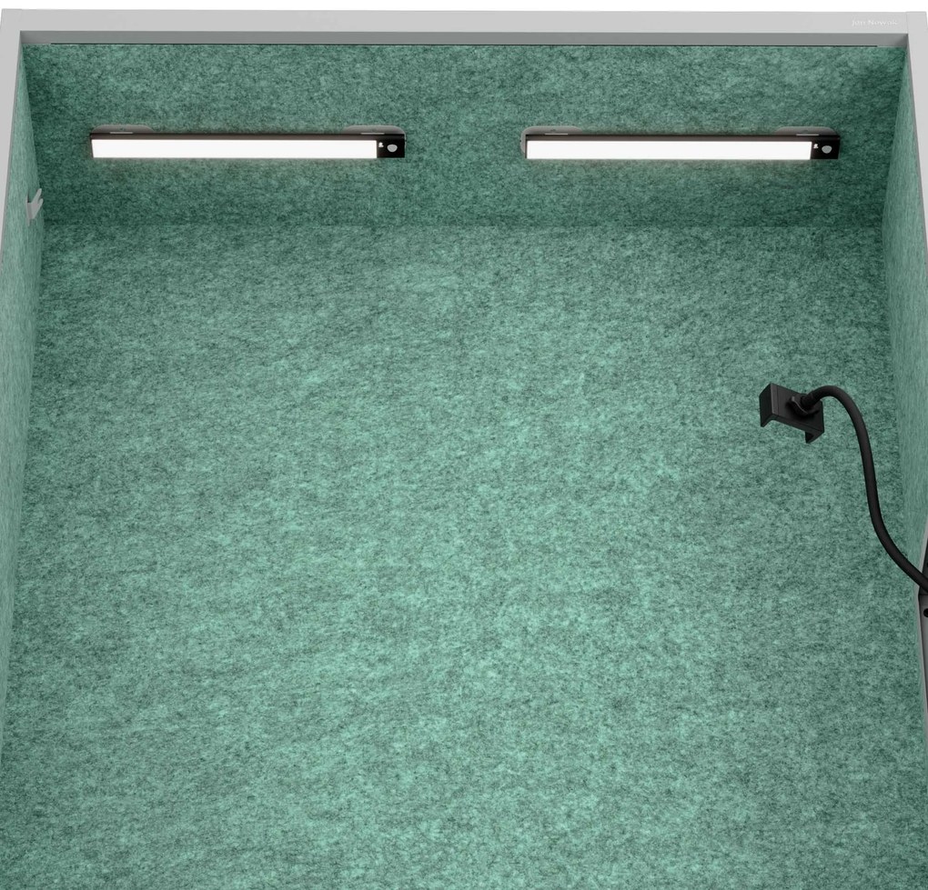 Sally 1150mm korpus Szary - siedzisko Zielony